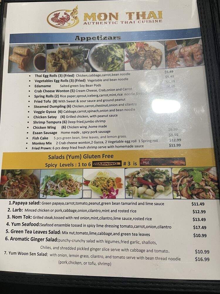 Mon Thai - Denver, CO menu_pic