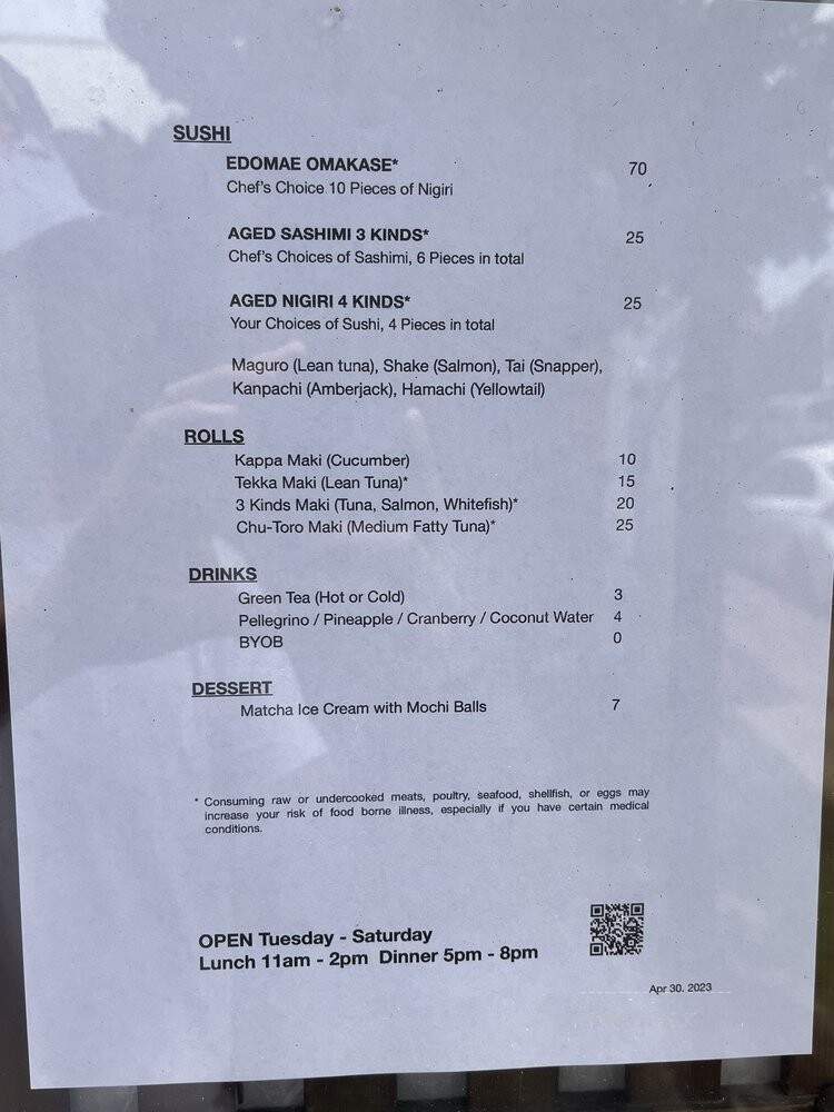 Wabisabi Soba & Sushi - Paia, HI menu_pic