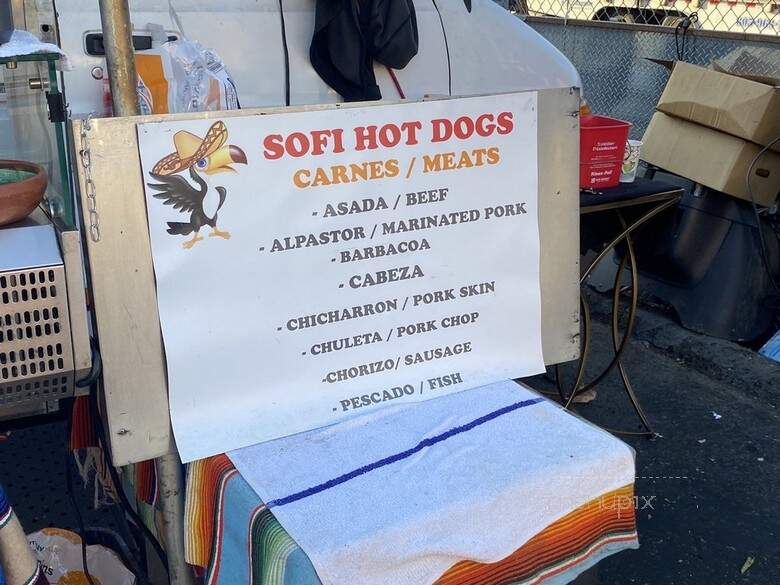 Sofi Hot Dogs - Santa Barbara, CA menu_pic