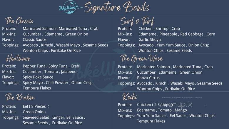 Poke Wave - Edina, MN menu_pic