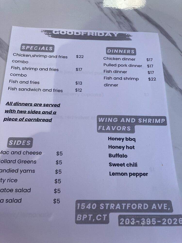 Anna B's - Bridgeport, CT menu_pic