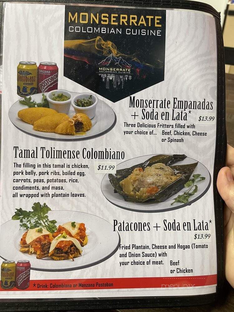 Monserrate Colombian Cuisine - Bellevue, WA menu_pic