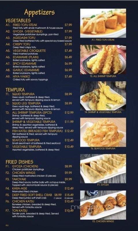 Fuji Summer Japanese Restaurant - Piedmont, CA menu_pic