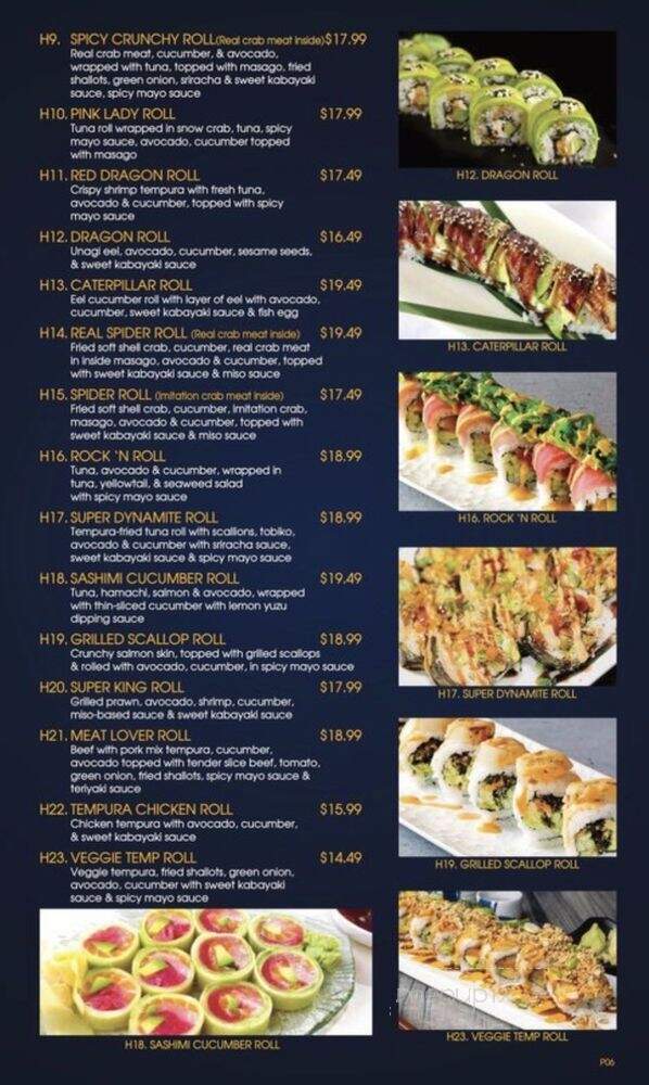 Fuji Summer Japanese Restaurant - Piedmont, CA menu_pic