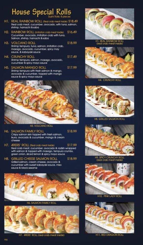 Fuji Summer Japanese Restaurant - Piedmont, CA menu_pic