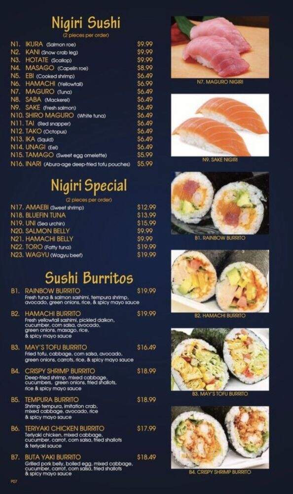 Fuji Summer Japanese Restaurant - Piedmont, CA menu_pic
