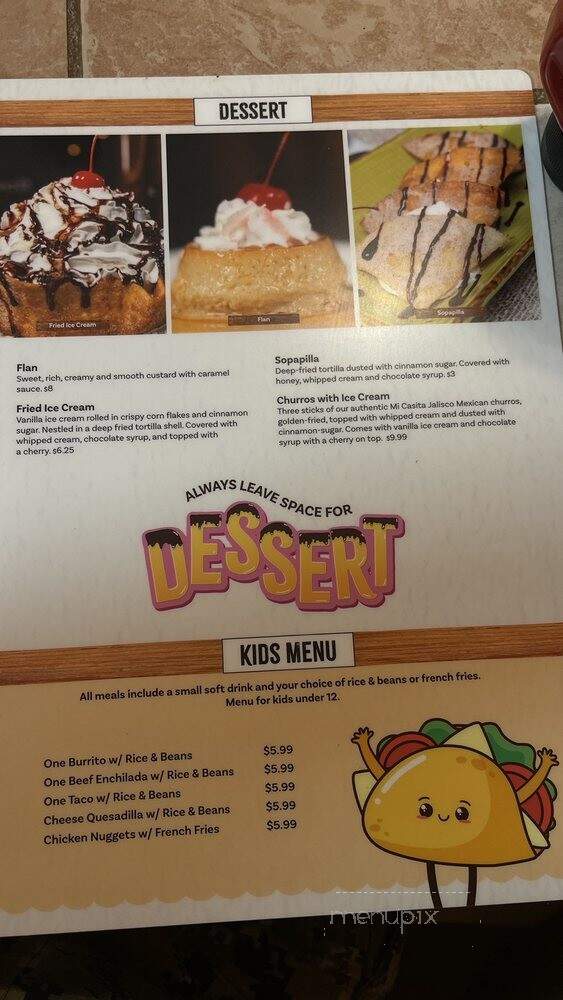 Mi Casita Jalisco - Panama City, FL menu_pic