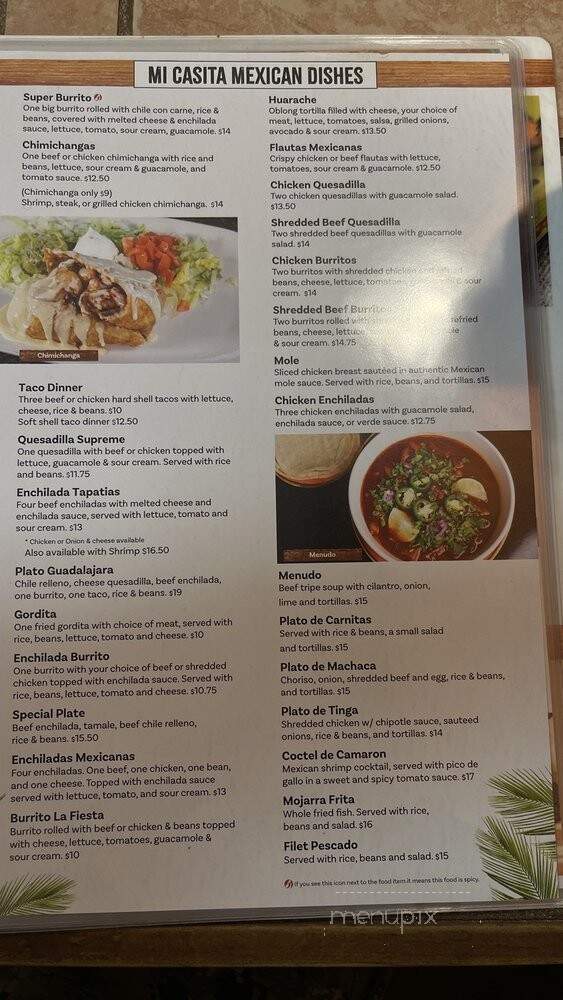 Mi Casita Jalisco - Panama City, FL menu_pic