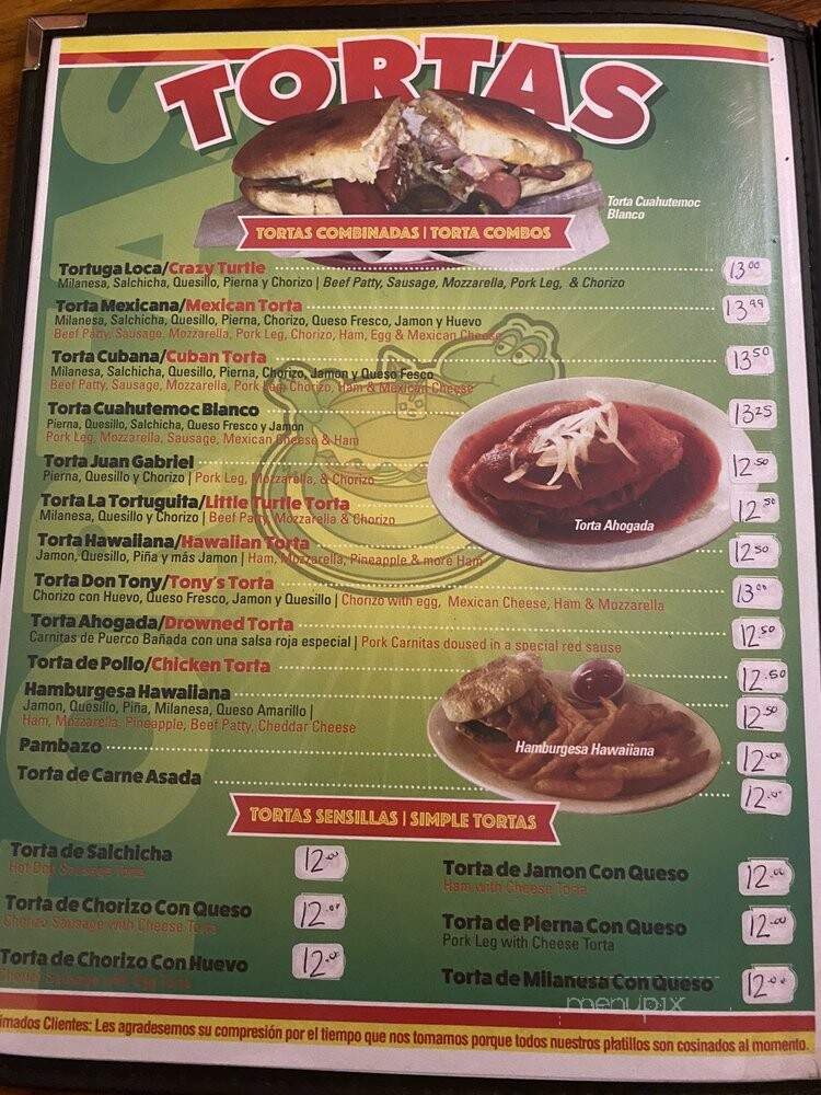 La Tortuga Loca #2 - Cashmere, WA menu_pic
