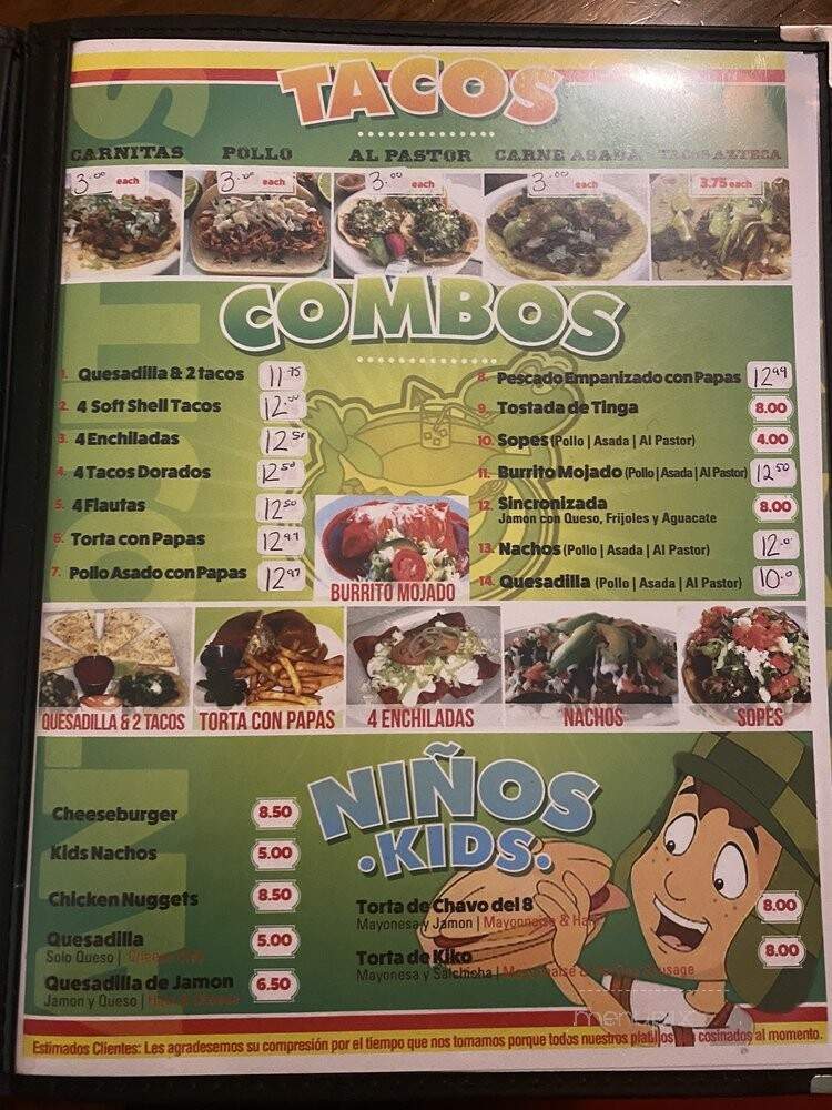 La Tortuga Loca #2 - Cashmere, WA menu_pic