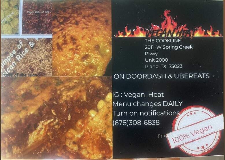 Vegans Heat - Plano, TX menu_pic