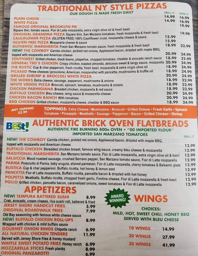 Crust N Fire - Maple Shade, NJ menu_pic