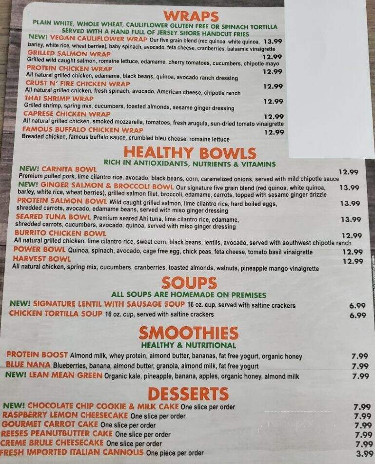 Crust N Fire - Maple Shade, NJ menu_pic