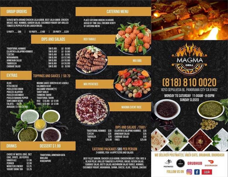 Magma Grill - San Fernando Valley, CA menu_pic
