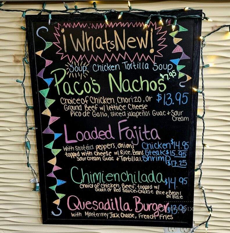 Paco's Empanadas - Franklin, NJ menu_pic