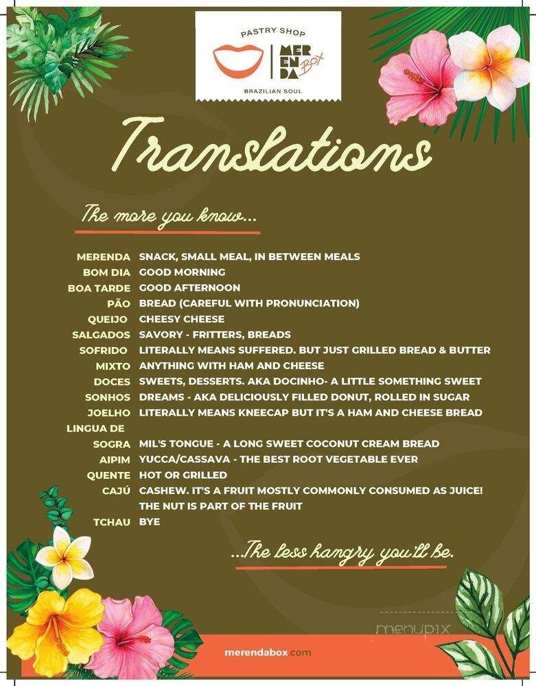 Merenda Box - Conshohocken, PA menu_pic