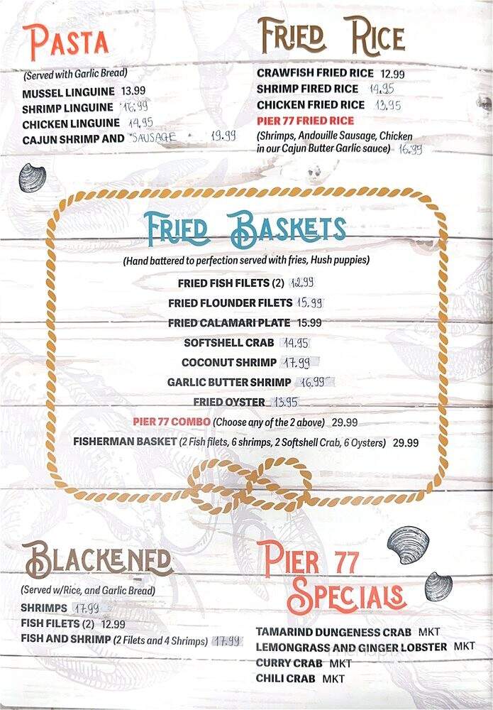 Pier 77 Of Houston - Houston, TX menu_pic