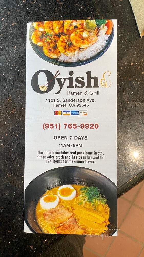 Oyishi Ramen & Grill - Hemet, CA