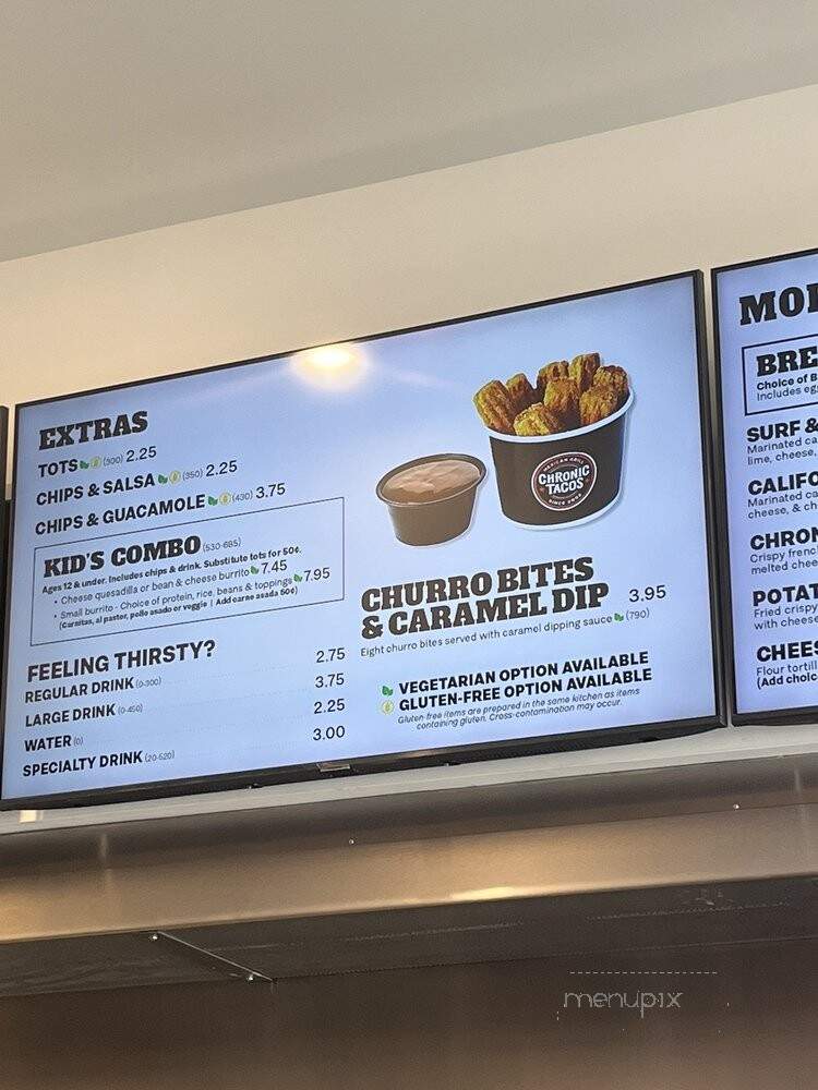Chronic Tacos - Pasadena, CA menu_pic