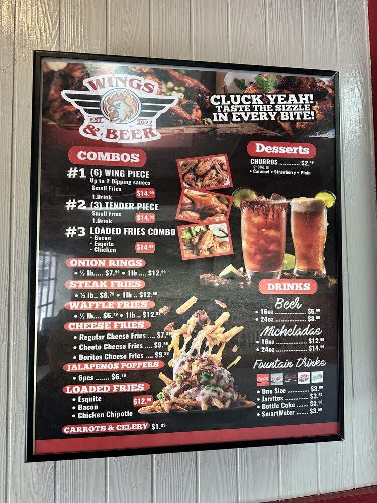 Wings and Beer - Reno, NV menu_pic
