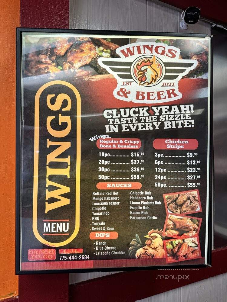 Wings and Beer - Reno, NV menu_pic
