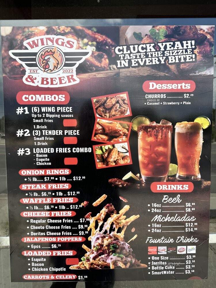 Wings and Beer - Reno, NV menu_pic