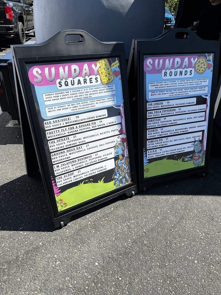 Sunday Pizza Company - Folsom, CA menu_pic