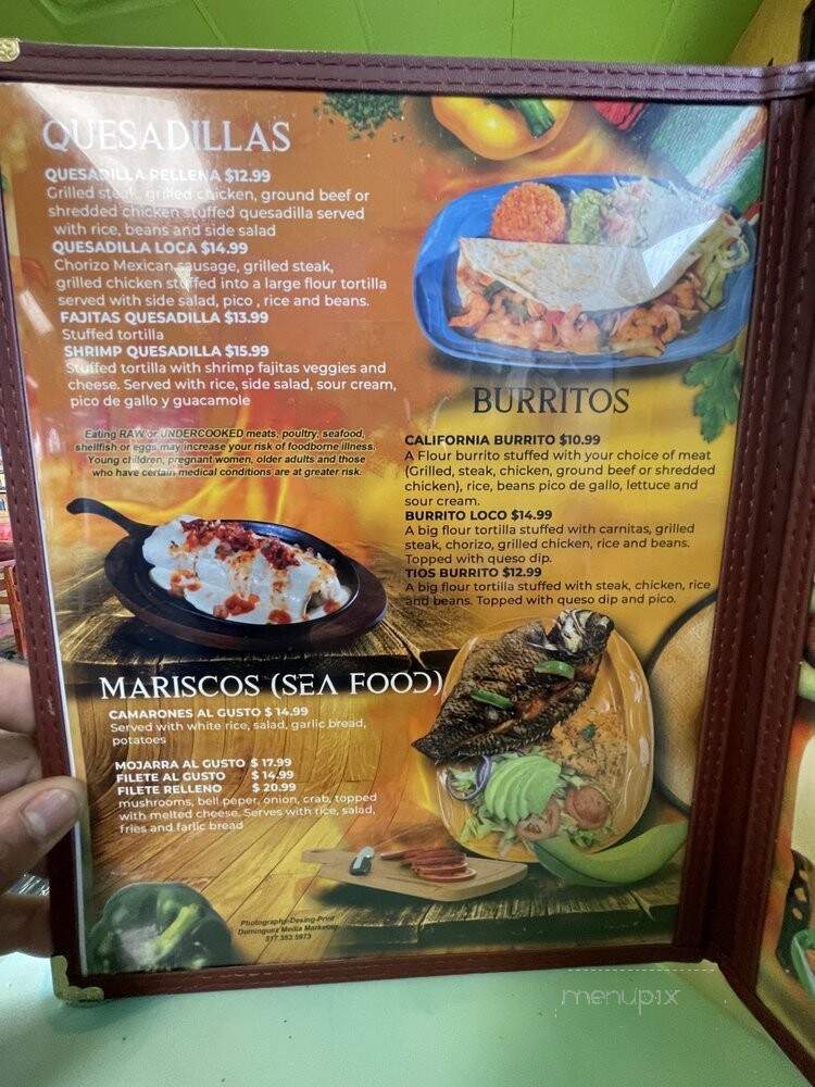 La Cabana Bar & Grill - Greenwood, IN menu_pic