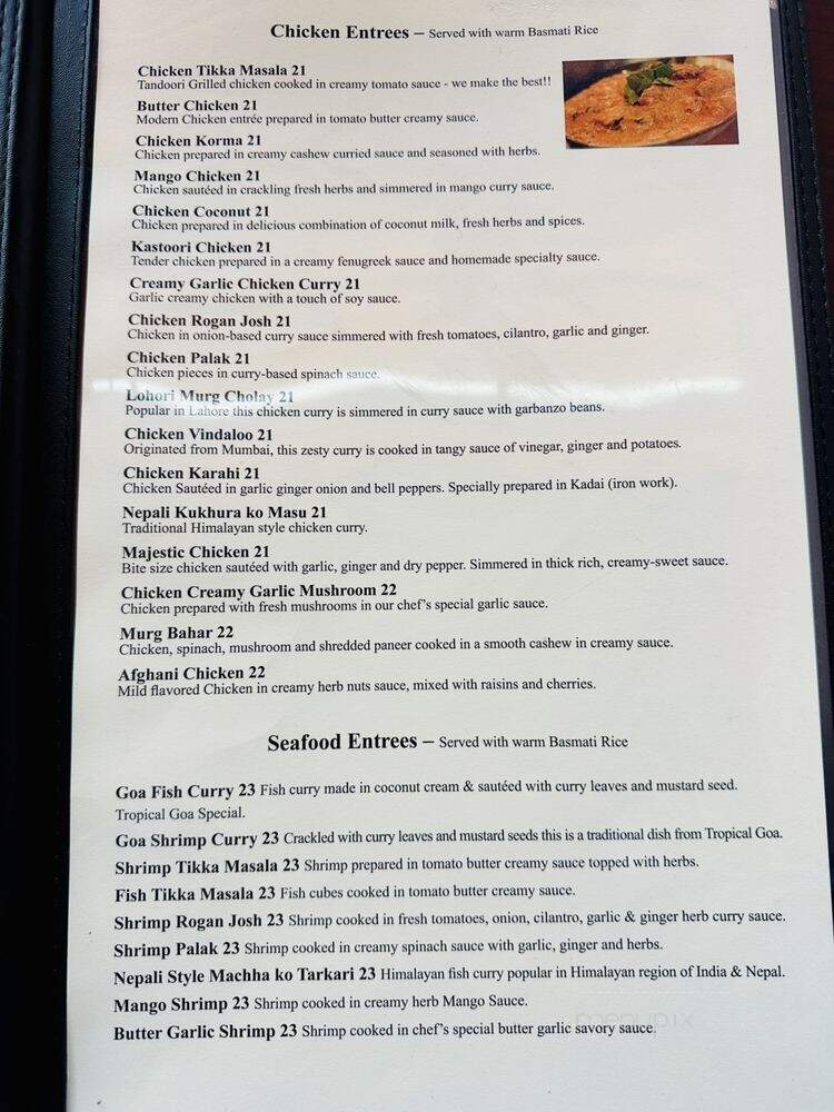 Monsoon India Grill - Lynnwood, WA menu_pic