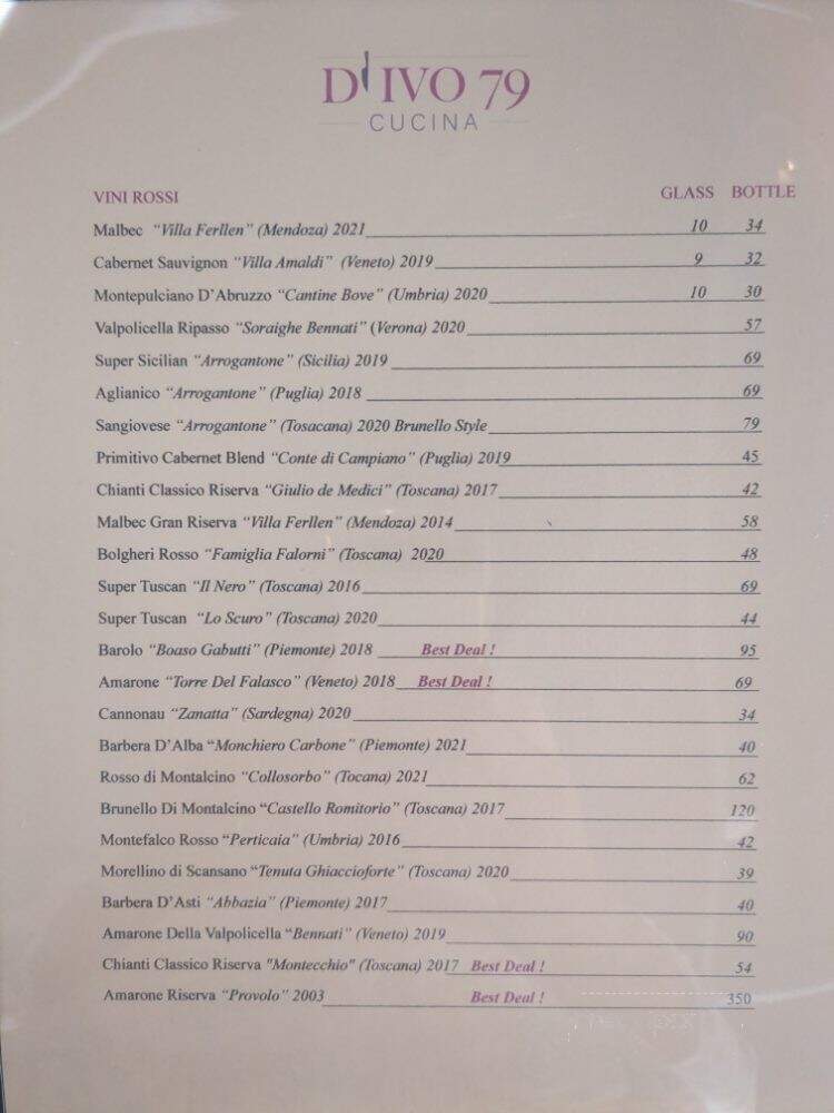 D'Ivo79 Cucina - Miami, FL menu_pic