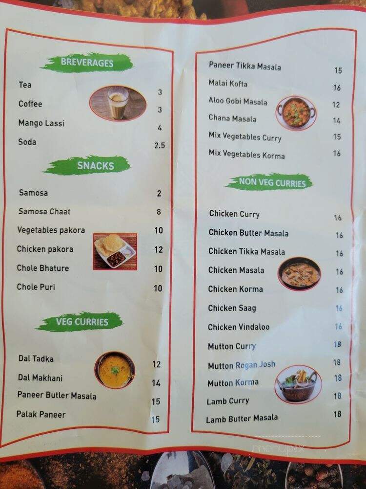 Tadka India Ka - The Dalles, OR menu_pic
