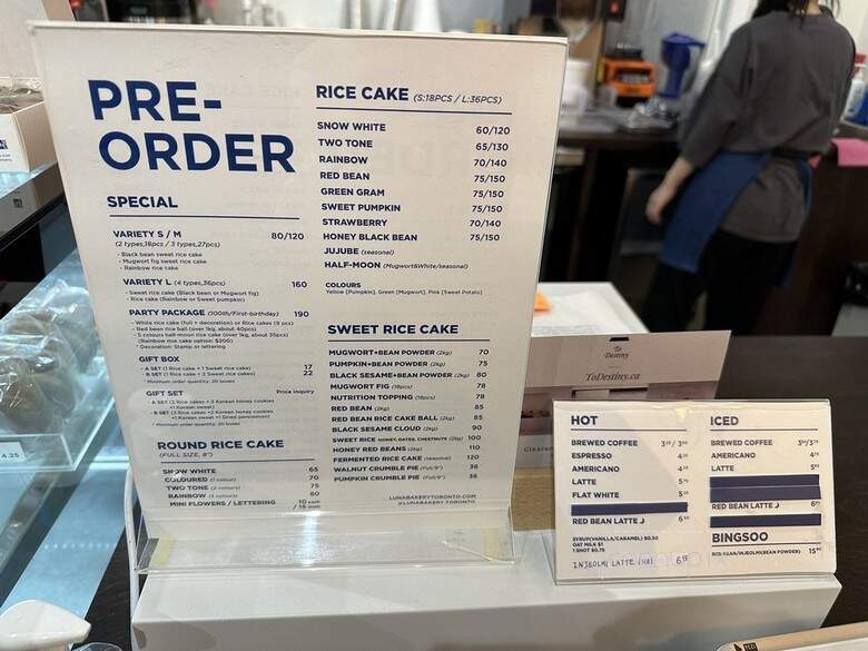 Luna Bakery - Toronto, ON menu_pic