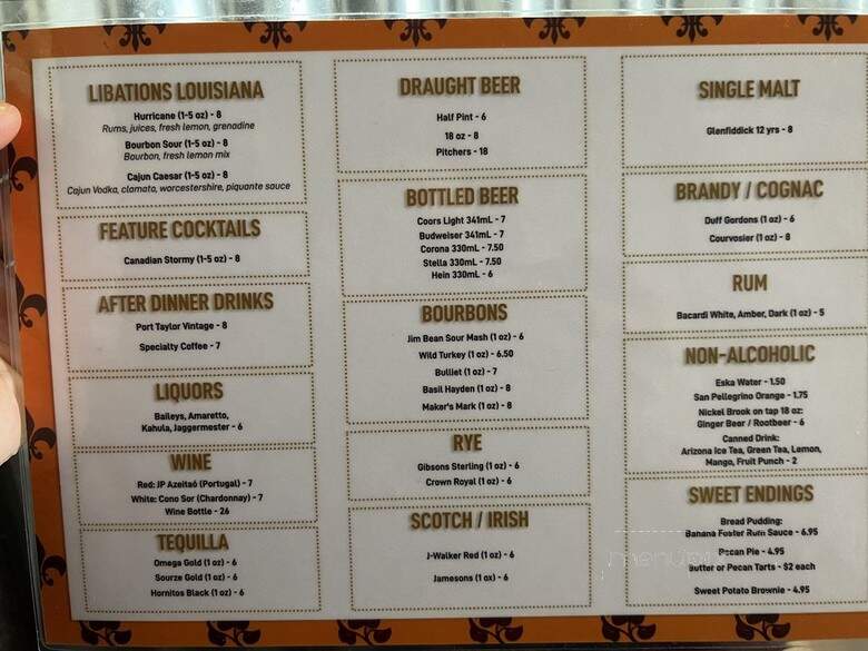 Upper Beaches Bourbon House - Scarborough, ON menu_pic
