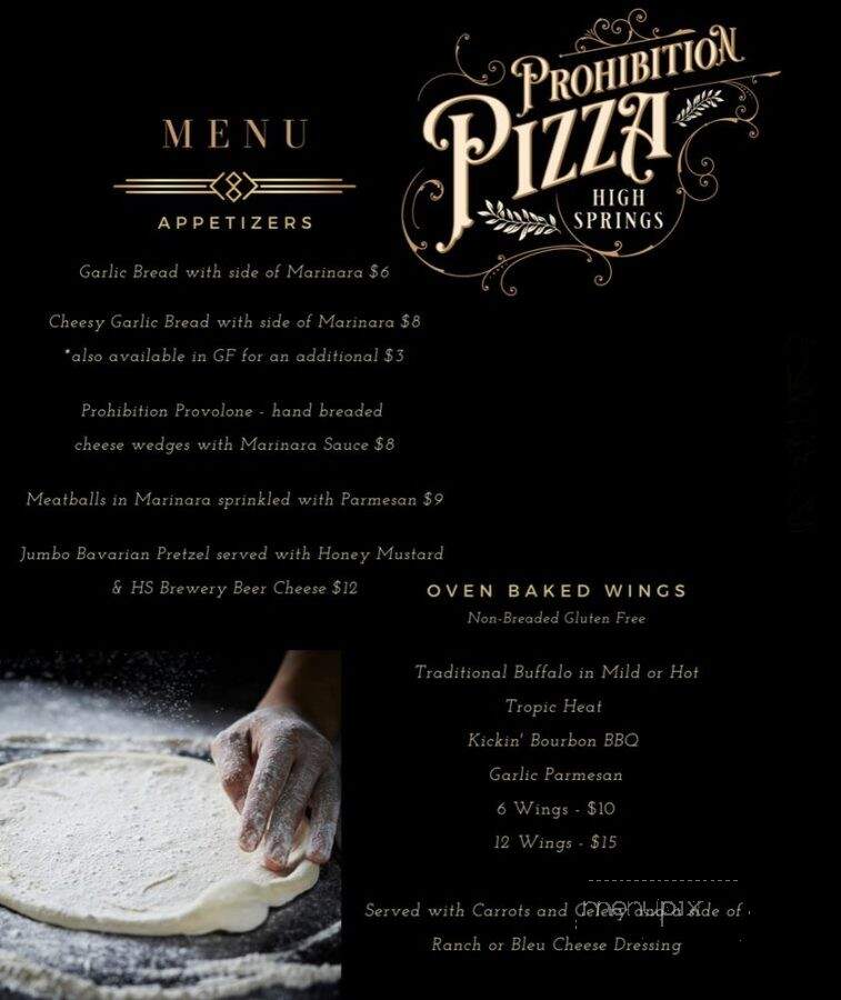 Prohibition Pizza - High Springs, FL menu_pic
