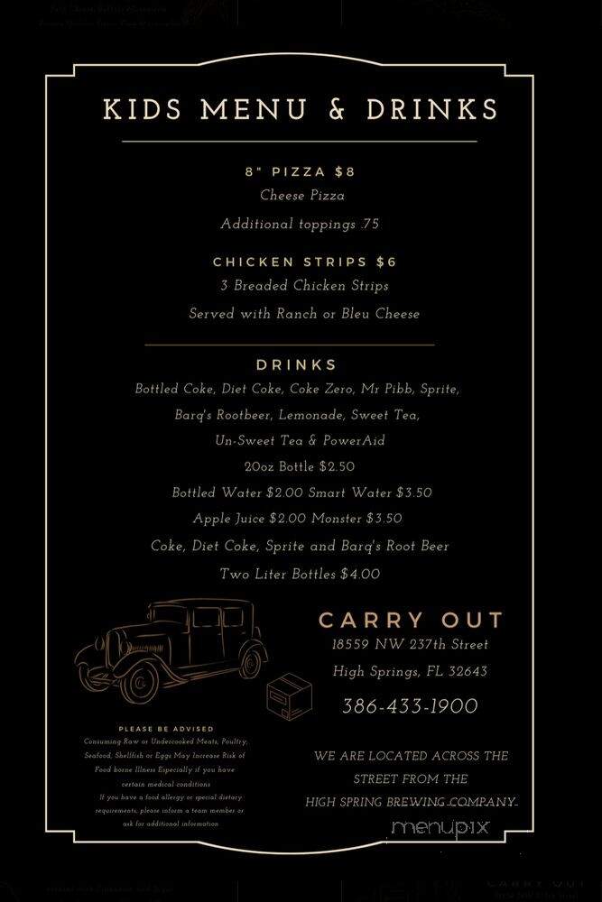 Prohibition Pizza - High Springs, FL menu_pic