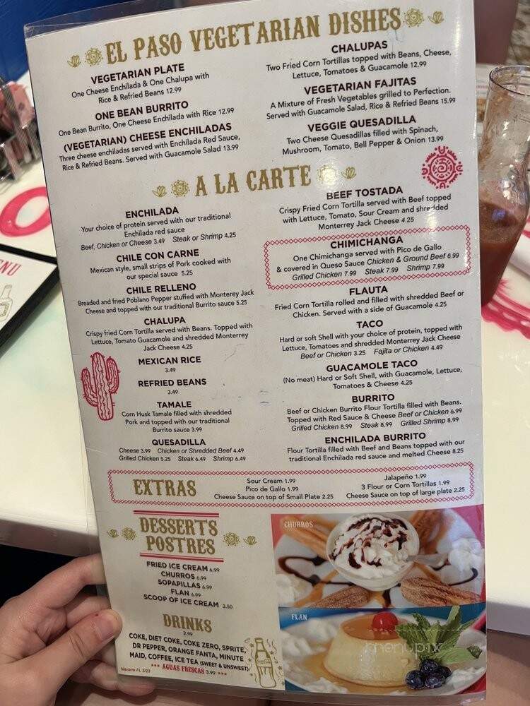 El Paso Tacos & Tequila - Navarre, FL menu_pic