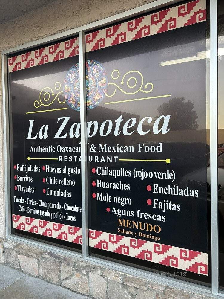 La Zapoteca - Moorpark, CA menu_pic