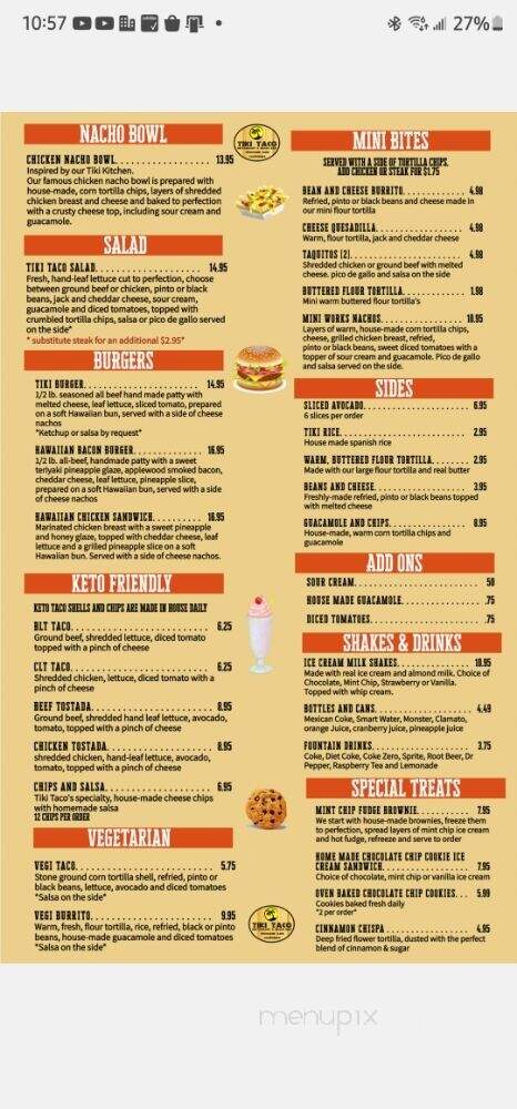 Tiki Taco - Thousand Oaks, CA menu_pic