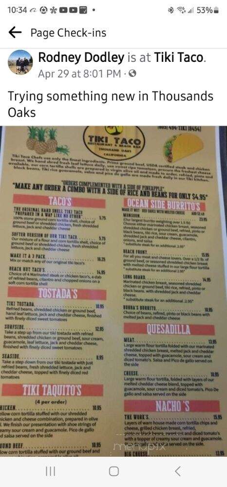 Tiki Taco - Thousand Oaks, CA menu_pic