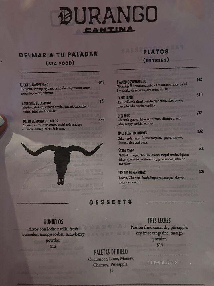 Durango Cantina - Los Angeles, CA menu_pic