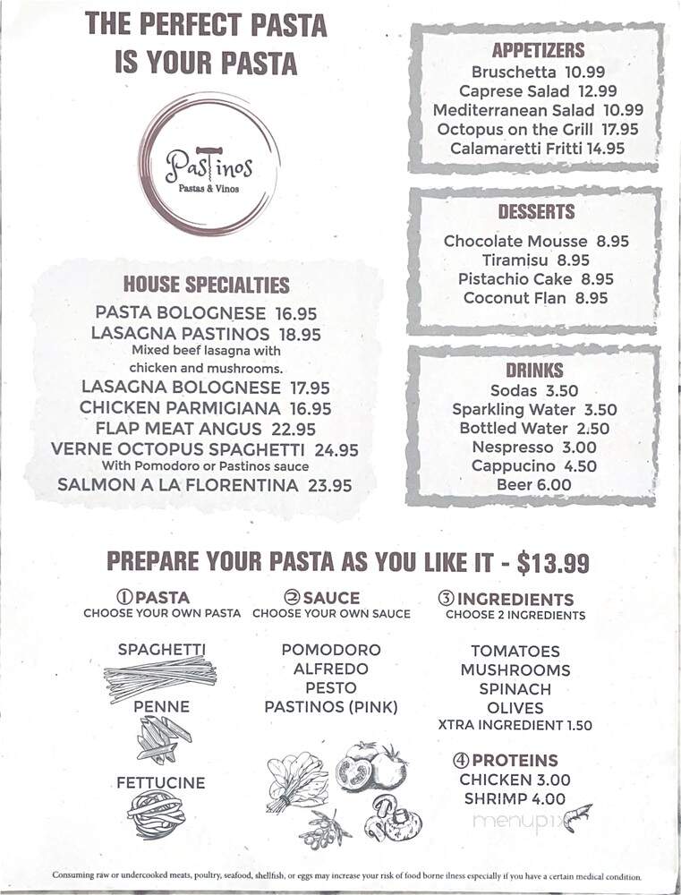 Pastinos Pastas & Vinos - Hallandale Beach, FL menu_pic