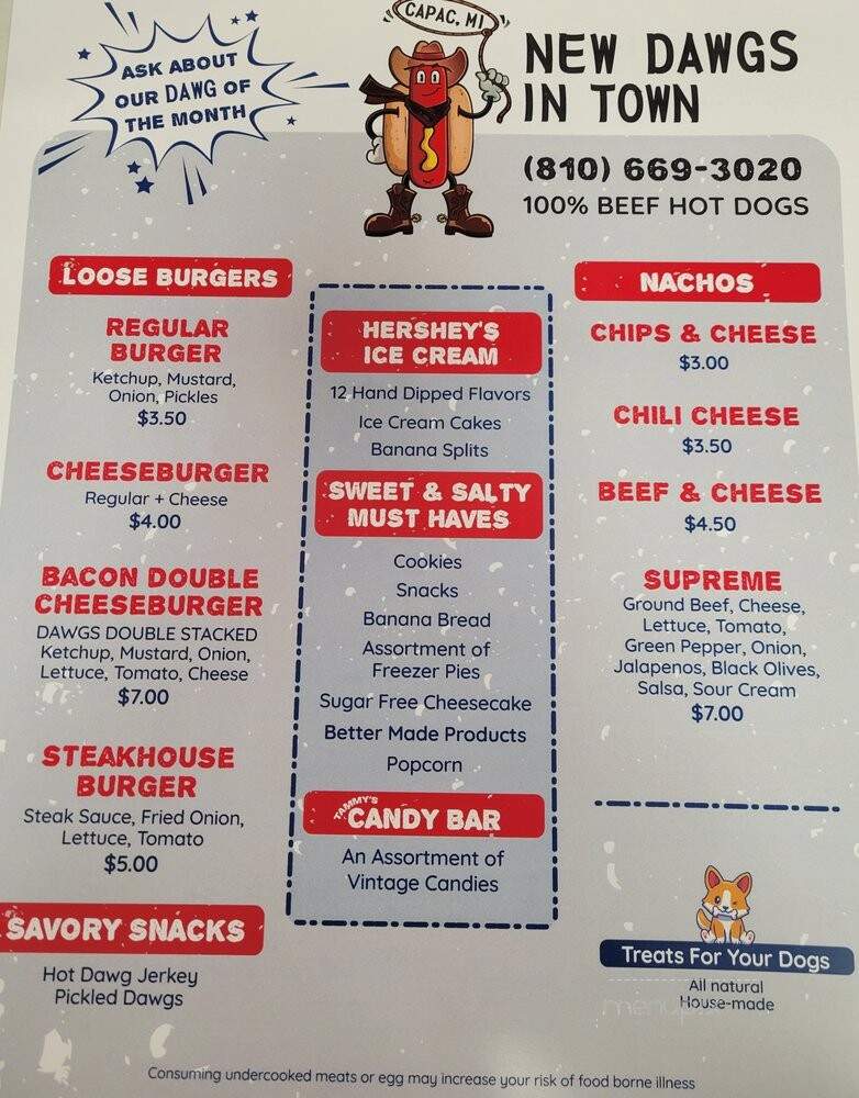 New Dawgs in Town - Capac, MI menu_pic