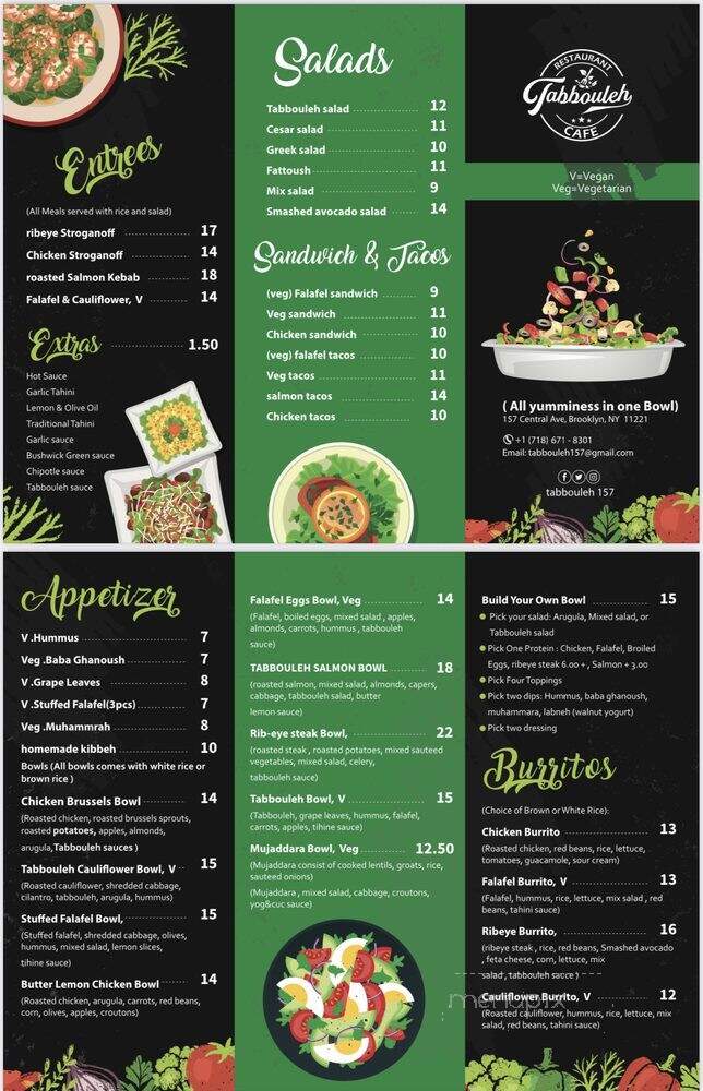 Tabbouleh - Brooklyn, NY menu_pic