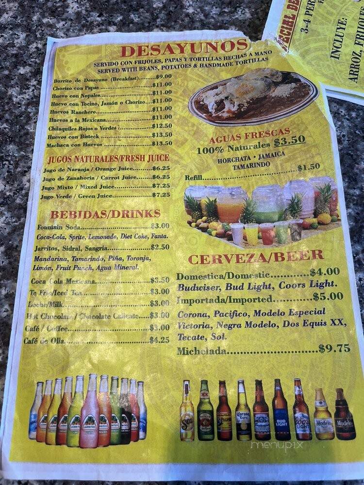 Zamora Carnitas Mexican Restaurant - Fresno, CA menu_pic