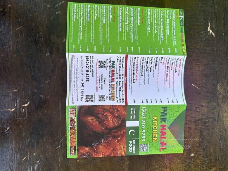Pak Halal Kitchen - Artesia, CA menu_pic
