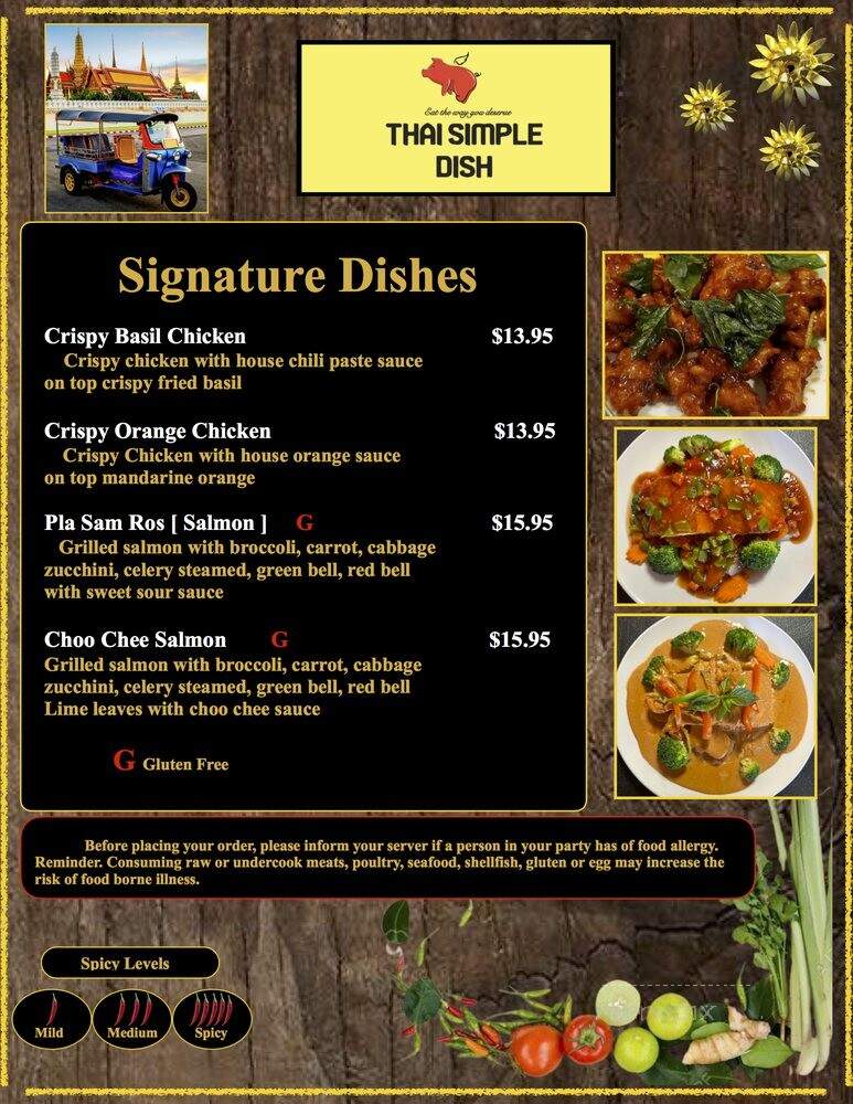 Thai Simple Dish - Provo, UT menu_pic