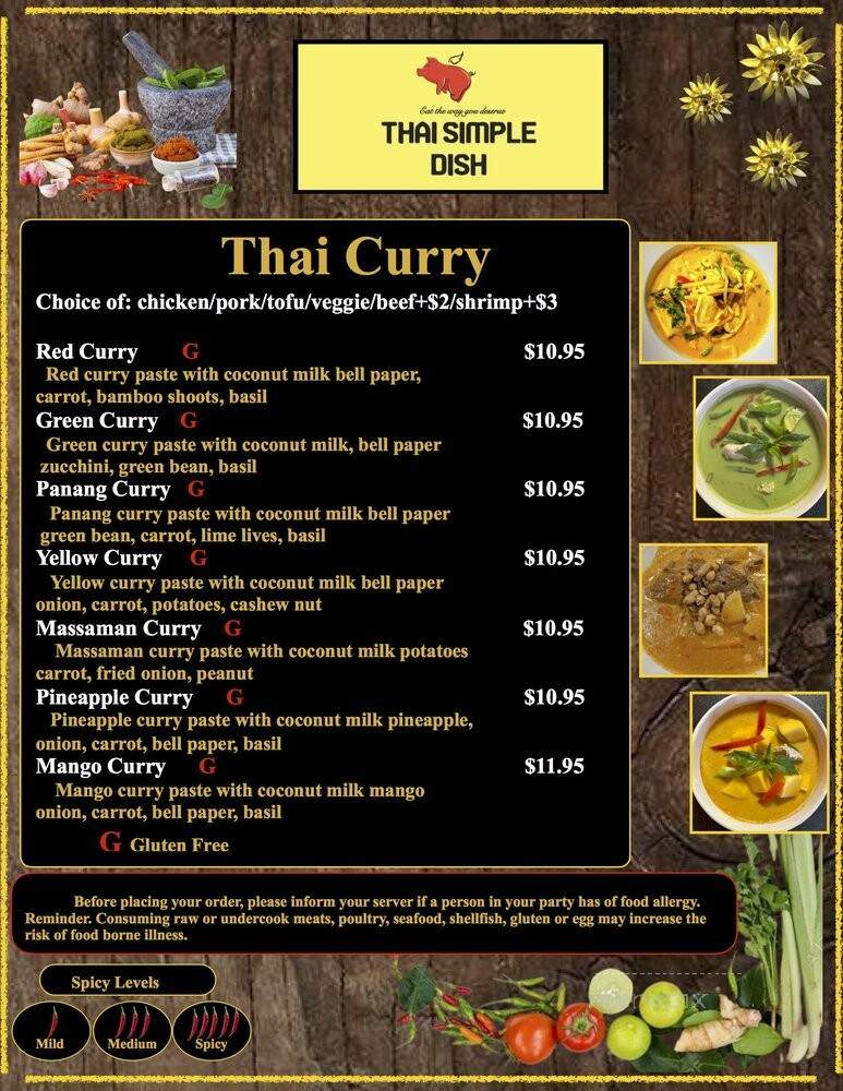 Thai Simple Dish - Provo, UT menu_pic