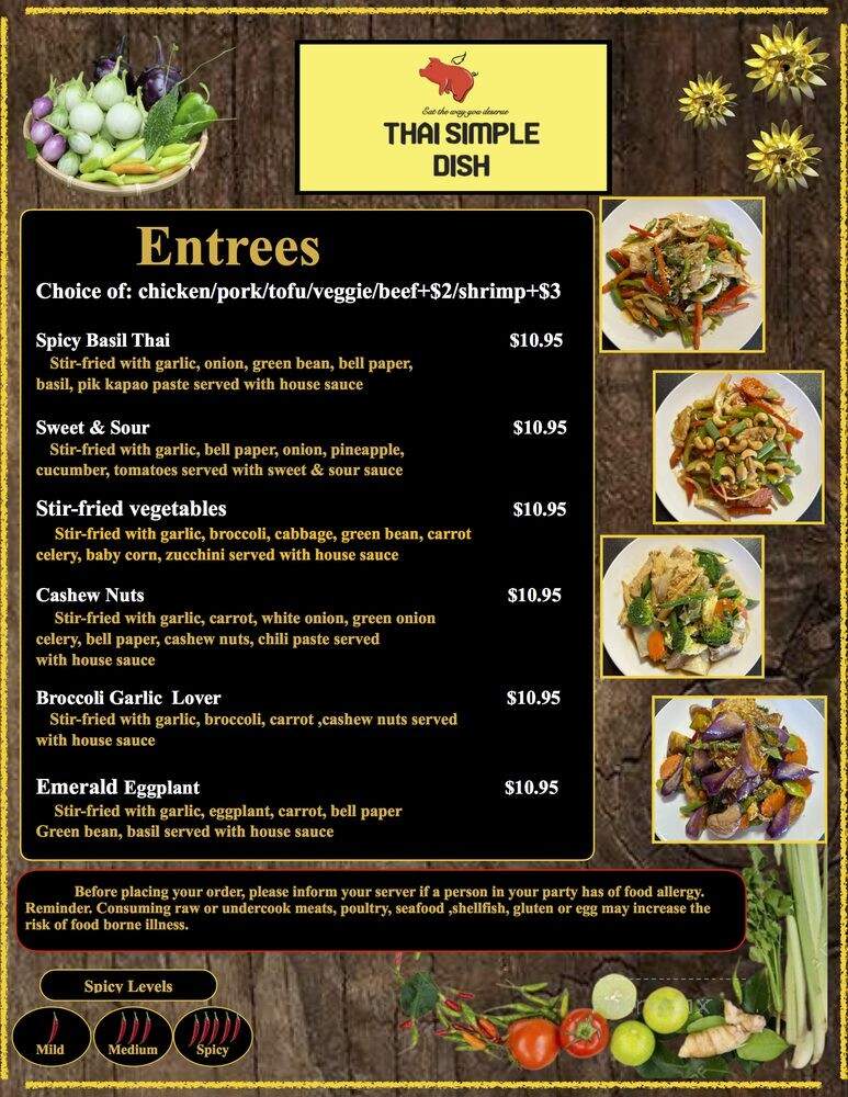Thai Simple Dish - Provo, UT menu_pic
