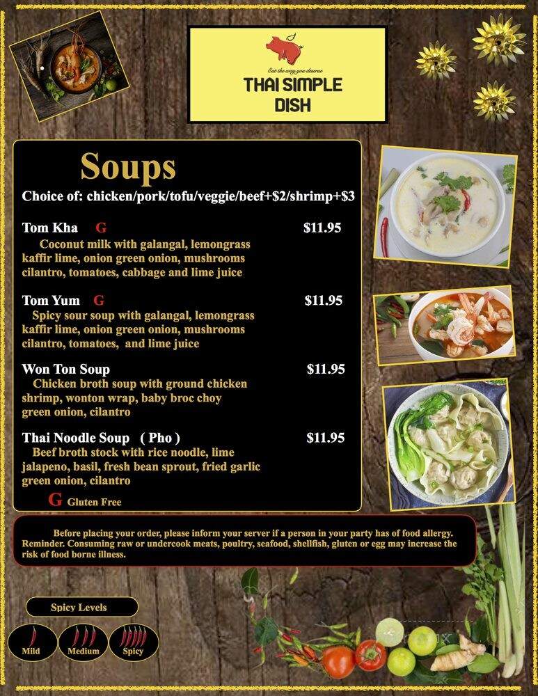 Thai Simple Dish - Provo, UT menu_pic