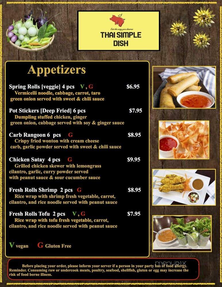 Thai Simple Dish - Provo, UT menu_pic